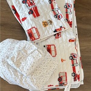 Lush Decor Firetruck Full Bedding Set- sold with sheets and mattress cover